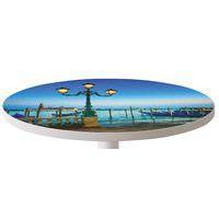 Guéridon bas Easy Office pied métal Ø 80 cm plateau coloris décor Lagune - Image 4