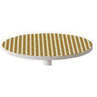 Guéridon Easy Office bas pied métal Ø 60 cm plateau Décor Safran - Image 4