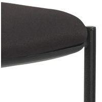 Lot 2 Chaises visiteurs Ritz dossier résille gris clair assise noire - Image 3