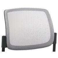 Lot 2 Chaises visiteurs Ritz dossier résille gris clair assise noire - Image 4