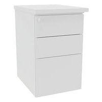 Caisson haut. bureau métal prof. 60 cm blanc/top blanc - Image principale