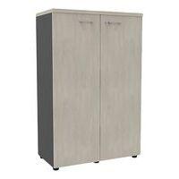 Armoire portes battantes haut. 134 cm anthracite/béton - Image principale