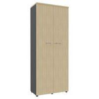 Armoire portes battantes haut. 217 cm anthracite/chêne - Image principale