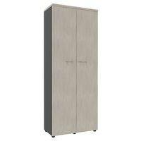 Armoire portes battantes haut. 217 cm anthracite/béton - Image principale
