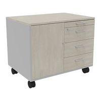 Console mobile IDEA bois 3 tiroirs + 1 plumier + 1 porte - Image principale