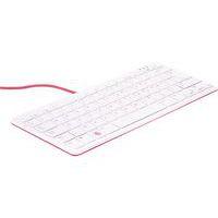Clavier Raspberry PI rouge blanc AZERTY à 3 ports USB 2.0 - Image principale