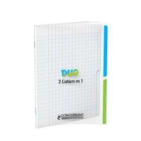 Cahier duo 2 en 1 polypropylène 96 pages 90g 17x22 cm - Conquerant thumbnail image