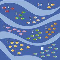 Tapis géant poissons et chiffres - Image principale