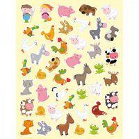 Gommettes illustrées animaux de la ferme - Lot de 3 pochettes - Image principale