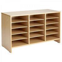 Meuble d'activités 15 cases hêtre MobiNathan - Image principale