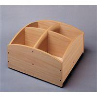 Bac à livres 4 cases bas hêtre Mobinathan - Image principale