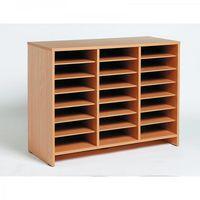 Meuble bas 21 cases hêtre MobiNathan - Image principale