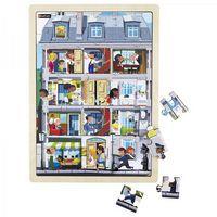 Puzzle bois juxtaposable - L'immeuble - Nathan