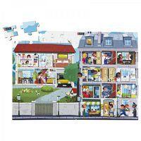 Puzzles bois juxtaposables - la maison + l'immeuble - Nathan