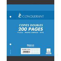 Etui de 50 copies doubles 70g 17x22 cm perforées seyes - Conquerant