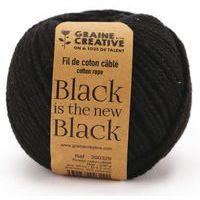 Pelote de 200 g environ, 80 m, Ø 2,5 mm - Noir - Image principale