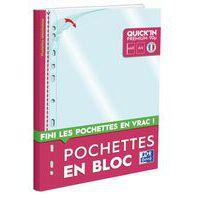 Bloc 40 pochettes détachables A4 incolore perforées quick'in - Oxford
