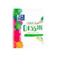 OXFORD Cahier Dessin 17x22cm Réglure Unie Blanche 32 Pages Agrafées Couverture Carte Colorée - Image principale