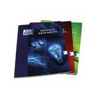 OXFORD Cahier de Travaux Pratiques 24x32cm Grands Carreaux Seyès/Uni Blanc 80 Pages Agrafées Couverture Carte - Image principale