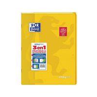 OXFORD Cahier EasyBook 24x32cm Grands Carreaux Seyès 96 Pages Agrafées Couverture Polypro Jaune - Image principale