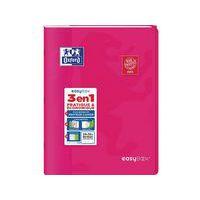 OXFORD Cahier EasyBook 24x32cm Grands Carreaux Seyès 96 Pages Agrafées Couverture Polypro Rose - Image principale