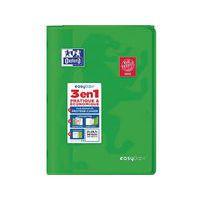 OXFORD Cahier EasyBook A4 Grands Carreaux Seyès 96 Pages Agrafées Couverture Polypro Vert - Image principale