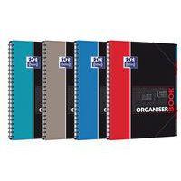 OXFORD Cahier Etudiants Organiserbook A4+ Ligné 7mm 160 Pages Reliure Intégrale Couverture Polypro Coloris Ass - Image principale