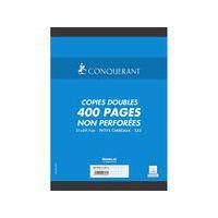 CONQUERANT Copies Doubles Non Perforées A4 Petits Carreaux 5X5 400 Pages Sous Film Blanches - Image principale