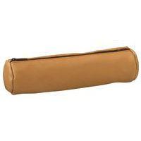 Fourre-tout rond 6x21cm à fermeture éclair cuir naturel beige - Oxford thumbnail image