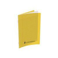 CONQUERANT Cahier Classique 17x22cm Grands Carreaux Seyès 192 Pages Agrafées Couverture Polypro Jaune - Image principale