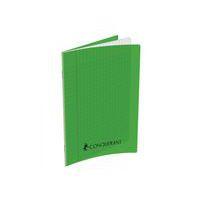 CONQUERANT Cahier Classique 17x22cm Grands Carreaux Seyès 192 Pages Agrafées Couverture Polypro Vert - Image principale