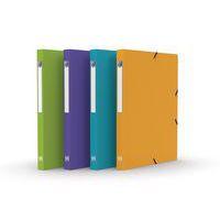 OXFORD Boîte Capacité Standard Memphis 24x32cm Dos 25mm avec Elastique Couverture Polypro Coloris Assortis - Image principale