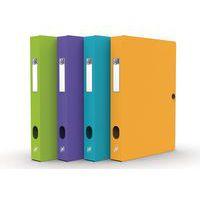 Boîte Capacité Standard Memphis 24x32cm Dos 40mm avec Bouton Pression Couverture Polypro Coloris Assortis - Image principale