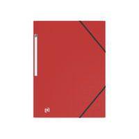 OXFORD Chemise 3 Rabats Memphis A4 avec Elastique Couverture Polypro Rouge - Image principale