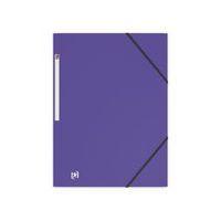 OXFORD Chemise 3 Rabats Memphis A4 avec Elastique Couverture Polypro Violet - Image principale