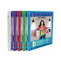 OXFORD Classeur Polyvision A4 Dos 20mm 4 Anneaux Ronds Couverture Polypro Translucide Coloris Assortis - Image principale