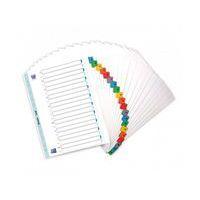 Jeu 20 intercalaires alpha A4XL blanc carte 170g 20 positions - Oxford