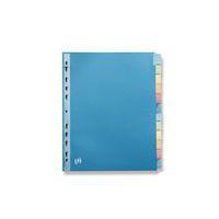 Jeu 12 intercalaires neutres A4XL carte 220g Color Life - Oxford