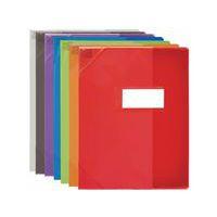 OXFORD Protège-Cahier Strong Line 17x22cm avec Rabat Marque-Page PVC Translucide 15/100ème Coloris Assortis - Image principale