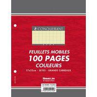 Feuillet recharge classeurs 100 pages 80g 17x22 cm seyes  - rose (Etui de 50) thumbnail image 2