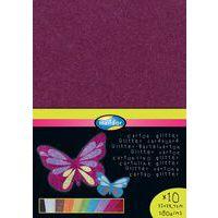 Pochette 10 feuilles carton pailleté 21x29.7 cm 280g thumbnail image 2