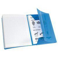 Cahier avec rabats 96 pages seyes, format 24 x 32 cm Polypropylène - Bleu thumbnail image 2