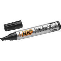 Marqueur permanent bic pointe biseautée - noir thumbnail image 2