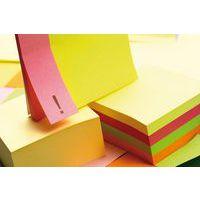 Cube 400 feuilles de notes repositionnables  75x75 mm couleurs fluo assorties - Image 2