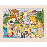 Lot de 4 puzzles 'Les loisirs' de 24 pièces en bois. thumbnail image 7