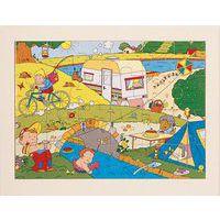 Lot de 4 puzzles 'Les loisirs' de 24 pièces en bois. thumbnail image 12