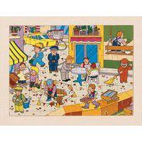Lot de 4 puzzles 'Les explorations' de 48 pièces en bois. thumbnail image 7
