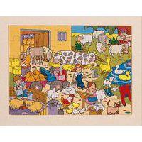 Lot de 4 puzzles 'Les explorations' de 48 pièces en bois. thumbnail image 3