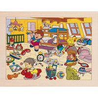 Lot de 4 puzzles 'Les explorations' de 48 pièces en bois. thumbnail image 8