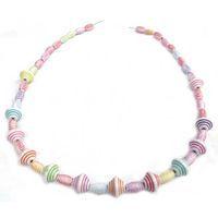 Bocal 180 (environ) perles toupies plastique multicolores à rayures thumbnail image 2